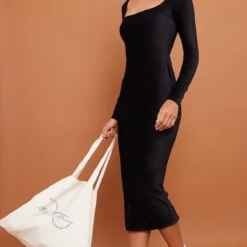 Robe Longue Côtelée En Velours Noir à Manches Longues -Jolie Vêtue Soldes Magasin 675d57a05ea65f15236acfcd7183f18aff2427cf cna8252 1