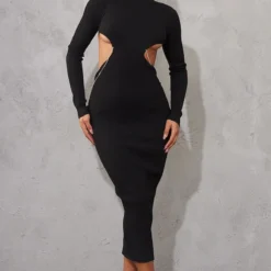 Robe En Maille Tricot Noire Dos Nu à Strass -Jolie Vêtue Soldes Magasin 681d1e01161215fa39e9ae932d3a9926c947b76d cna1229 3