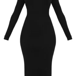 Robe Mi-longue Noire En Jersey à Noeud Sous Le Buste -Jolie Vêtue Soldes Magasin 68217ac1cbecdce815f1763d43577fa4c56e5af0 cnc9056 5