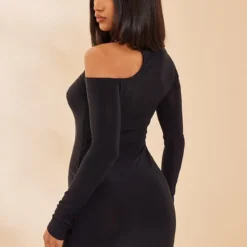 Robe Manches Longues Très Moulante Asymétrique Noire à Agrafes Et Oeillets 8 Robe Manches Longues Très Moulante Asymétrique Noire à Agrafes Et Oeillets -Jolie Vêtue Soldes Magasin 687e8f378faeda1483daa42c34775ec21854c739 cnd0323 2