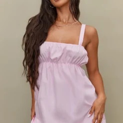 Petite Robe Patineuse Rose Tendre à Bretelles