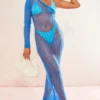 Robe De Plage Longue En Maille Tricot Ajourée Bleu Vif à Manche Unique -Jolie Vêtue Soldes Magasin 692479552dfb66af87e7c40f478868c68e865a07 cnc9022 1
