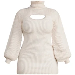 Shape Robe Pull Moulante Avoine 2 En 1 à Manches Ballon Et Col Roulé -Jolie Vêtue Soldes Magasin 6951dfc76fc6e471bbb34195b509f68ff5593607 cnc1628 5