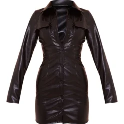 Robe Chemise En Similicuir Noir à Boutons -Jolie Vêtue Soldes Magasin 695e5ff180a060cad1ad11d1cdccb2896a86aa68 cnc6639 5