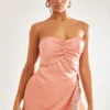 Robe Moulante Bustier Satinée Rose à Buste Froncé Et Partie En Mesh -Jolie Vêtue Soldes Magasin 69cb6ddb6a6f5eba1645222bf2601f86435f5bce cnd2257 1