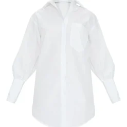 Petite Robe Chemise Oversize Blanche à Manchettes -Jolie Vêtue Soldes Magasin 69ec73bfb71c8f36789f1befa0d518c31b6fe418 cmm2394 5