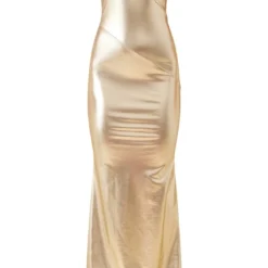 Robe Longue Dorée Métallisée à Liserés Et Bretelles -Jolie Vêtue Soldes Magasin 6a430ff3574f0fd162c76c07b4a718ed8f79b02b cnd9361 5