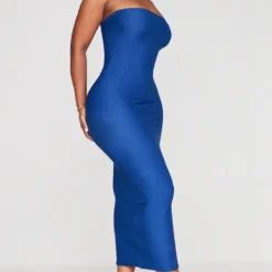 Shape Robe Bustier Mi-longue Bleu Marine Texturée -Jolie Vêtue Soldes Magasin 6a880143a15b8d97ad770af087046d34159c0beb cnd0579 3