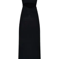 Robe Longue Moulante Noire Froncée à Col Montant Et Découpes -Jolie Vêtue Soldes Magasin 6aa64aca2278d3d21279cfd3126e553383d61419 cnd2286 5