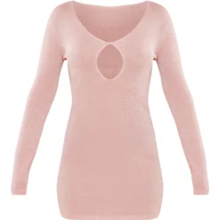 Robe Découpée Rose Tendre En Maille Tricot Pailletée Et Décolleté Plongeant -Jolie Vêtue Soldes Magasin 6b22abf734a3df484de94762e8fc96c3498207a3 cnc3324 5