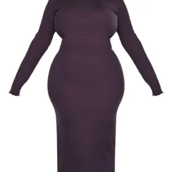 Plus Robe Mi-longue Chocolat à Manches Longues Et Ourlet Légèrement Volanté -Jolie Vêtue Soldes Magasin 6be4b80f0bfbaca9f55b2842ed7435e1f15d8903 cnc2220 5