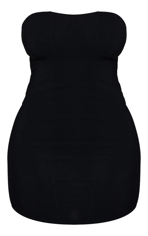 Shape Robe Bustier Moulante Très Courte Noire à Détail Coutures 7 Shape Robe Bustier Moulante Très Courte Noire à Détail Coutures – Image 5