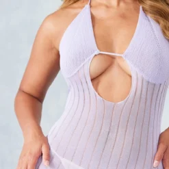 Shape Robe Longue En Maille Tricot Lilas à Dos Nu -Jolie Vêtue Soldes Magasin 6c96a1cefb3e009a3d23f20c3722d875ca9938c6 cne0391 4