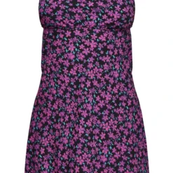 Robe Droite Violette Imprimé Petites Fleurs à Armatures Et Dos Drapé -Jolie Vêtue Soldes Magasin 6da58d2e9ebbba5fff71b20fa19cd6d230d46784 cnd4302 5