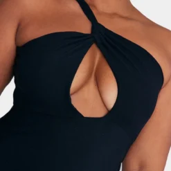 Plus Robe Moulante Noire En Jersey Doux à Détail Noeud -Jolie Vêtue Soldes Magasin 6de5b14eafbbf27ba862664967101af8124a20b2 cnc5135 4