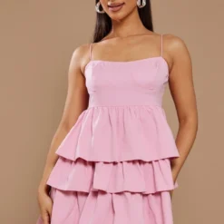 Petite Mini Robe Volantée Rose Bonbon à Parties Superposées -Jolie Vêtue Soldes Magasin 6e2d730d40dcb89620f5508962d418ebd9645892 cnd0133 1