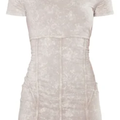 Robe Moulante Javélisée En Coton Gris Pierre à Détail Coutures Et Corset -Jolie Vêtue Soldes Magasin 6f3f4e65e53b49e19a6d62b3e99b3a788fbc7f97 cnd5433 5