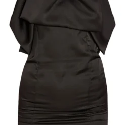 Robe Moulante Satinée Noire Volantée à Bretelles Fines -Jolie Vêtue Soldes Magasin 6f3fac9195ac802569d1359f032f0581048dca98 cnc6818 5