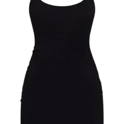 Robe Moulante Côtelée Noire à Bretelles Et Armatures -Jolie Vêtue Soldes Magasin 6fac97651aa82117c62450f0172e5bb0607b5a6f cmw6501 6