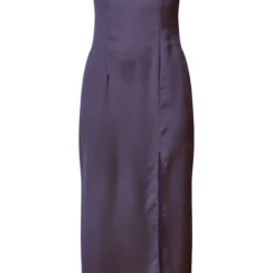 Robe à Fines Bretelles Satinée Bleu Marine Fendue Et Buste Froncé -Jolie Vêtue Soldes Magasin 6fd36553d68cf7d8ac0a37913c13609fd390285e cnc7634 5