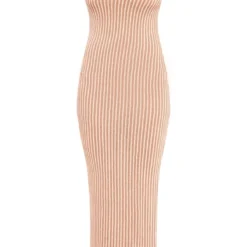 Robe Longue Rayée Côtelée Taupe à Bretelles -Jolie Vêtue Soldes Magasin 6fe883690604833206b6e5b2cbfd98ea5d47ba5f cne6555 5
