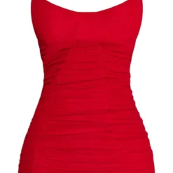 Shape Robe Moulante En Mesh Rouge Très Froncée à Détail Bonnets -Jolie Vêtue Soldes Magasin 70001171130fc289ae422c04a189bfde2135bd76 cna8704 5