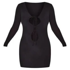 Maternité Mini Robe De Grossesse Moulante Noire Découpée -Jolie Vêtue Soldes Magasin 70d57e1311a5647d9947f0ed2df6c80f65fbc744 cmw4591 5
