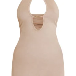 Robe Moulante En Suédine Camel à Col Montant Et Détail Chaîne -Jolie Vêtue Soldes Magasin 70e50c17a10077522175a5523fa2d35eb29a7f3b cnd5938 5