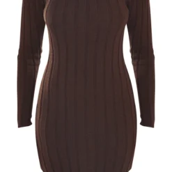 Robe Pull En Maille Tricot Chocolat à Ourlet Tombant -Jolie Vêtue Soldes Magasin 70f2c0991d5241048c72ccd2ad7a1603a74916de cnc0941 5