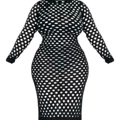 Plus Robe De Plage Noire En Maille Tricot Texturée -Jolie Vêtue Soldes Magasin 7135331cbc1c0be0cd5aee8e5d2a973fa48b7129 cnc9648 5