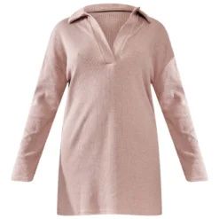 Robe Pull Oversize Côtelée Gris Pierre à Col En V -Jolie Vêtue Soldes Magasin 71a61aad46ead309793bb16b6884aad580c50419 cnb4464 5