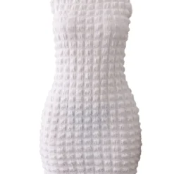 Petite Robe Courte Ivoire Sans Manches En Jersey à Bulles -Jolie Vêtue Soldes Magasin 71de1d8f50d4555b96447dbc3e6b4d2b7a93a2a2 cnd0255 5