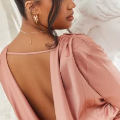 Plus Robe Blazer Satinée Noire à Dos Nu Bénitier -Jolie Vêtue Soldes Magasin 72fb26d70ffb85138af4f8b3d7829eff887b04bf cnd3518 4