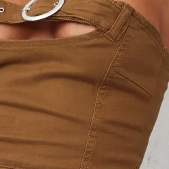 Robe Très Courte En Jean Stretch Camel à Ceinture -Jolie Vêtue Soldes Magasin 737a65c26fed169421901afaecac566ff0e223d5 cmz9097 4