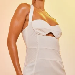 Robe Moulante Satinée Texturée Crème à Détail Bonnets -Jolie Vêtue Soldes Magasin 738d0c73b63a6fd653a83ff5f35eb0a5941d06fb cnd5880 4