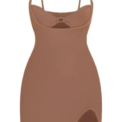 Shape Robe Moulante Taupe Découpée à Bretelles Et Détail Anneau -Jolie Vêtue Soldes Magasin 73e03b326226d2fb98ce26b3de918d4a5255fc48 cne0484 5