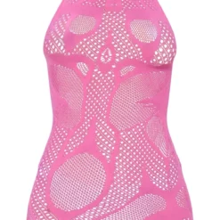 Robe Moulante Découpée Rose Sans Coutures à Col Montant -Jolie Vêtue Soldes Magasin 74035c8884afada5ac3bf53c509e6cf782b573f0 cnd2191 5