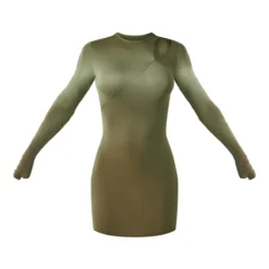 Robe Moulante Kaki à Découpes Et Manches Longues -Jolie Vêtue Soldes Magasin 741b811665d0091571992a6eac65f9d33c1b2bba cnd2184 5