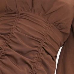 Robe Moulante Manches Longues Froncée Chocolat -Jolie Vêtue Soldes Magasin 746d6650843861f14fb22e459f5a09f0f23483f6 cmo5652 4