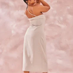 Plus Robe Mi-longue Gris Pierre Effet Lin à Bretelles Asymétrique -Jolie Vêtue Soldes Magasin 758ca15e1e4d0e1385e634e6e60821bb8be0abfb cnd4926 2