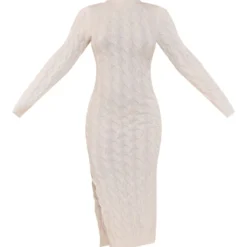 Robe Longue Blanche En Maille Tricot -Jolie Vêtue Soldes Magasin 7715a570928b84d3ca7f54491baf2511338784f8 cmz8138 5