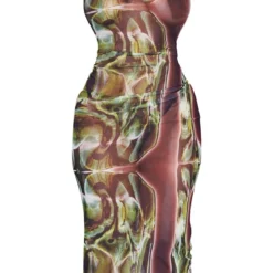 Shape Robe Longue Sans Manches En Mesh Transparent Découpé Kaki Imprimé Reptile -Jolie Vêtue Soldes Magasin 7746ceb0e881ae0242bc3b96df8cade7633d8cf6 cnb7855 5