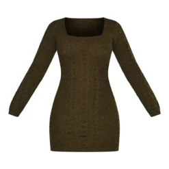 Petite Robe Pull En Maille Torsadée Kaki -Jolie Vêtue Soldes Magasin 775bbf9e601e0da07b1b52dbc42ce5014ad0a70f cnc2380 5