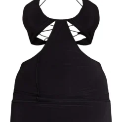 Shape Robe Très Moulante Noire Découpée à Lacets -Jolie Vêtue Soldes Magasin 77c2436296d7d4062415790da116ea1a97a4eb2a cmu0330 6