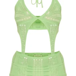 Mini Robe En Maille Tricot Crochetée Vert Citron Très Découpée -Jolie Vêtue Soldes Magasin 78224ce55aee1b5025e1eb97bd927fe7b70fba82 cnc8707 5