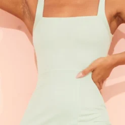 Robe Longue Vert Sauge à Col Droit -Jolie Vêtue Soldes Magasin 7831419d2e7bf6bca3a9472feef5ff6a24518ffe cmz3541 5