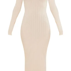 Robe Longue Très Côtelée écrue à Découpe Goutte D'eau Et Manches Longues -Jolie Vêtue Soldes Magasin 798cfc2f940074c13e13daddaa59a6f6658b578b cnb7266 5