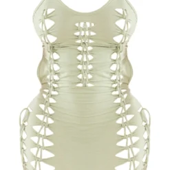 Shape Robe Moulante En Coton Vert Sauge Kaki Lacée à Dos Ouvert -Jolie Vêtue Soldes Magasin 79a14708cc106a42ef9fad1c00a00b09aa9ca79e cne0333 5