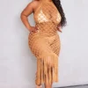 Plus Robe De Plage En Maille Tricot Camel Détail Franges à Dos Nu -Jolie Vêtue Soldes Magasin 79a8793b96525971c308929b281fd1628291d908 cnd2850 1