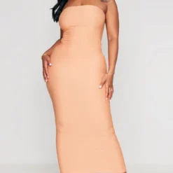 Shape Robe Bustier Mi-longue Argile Texturée